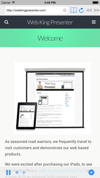 Emulate iPhone app Web King Presenter Free using MyAndroid Emulate iPhone app Web King Presenter Free using MyAndroid