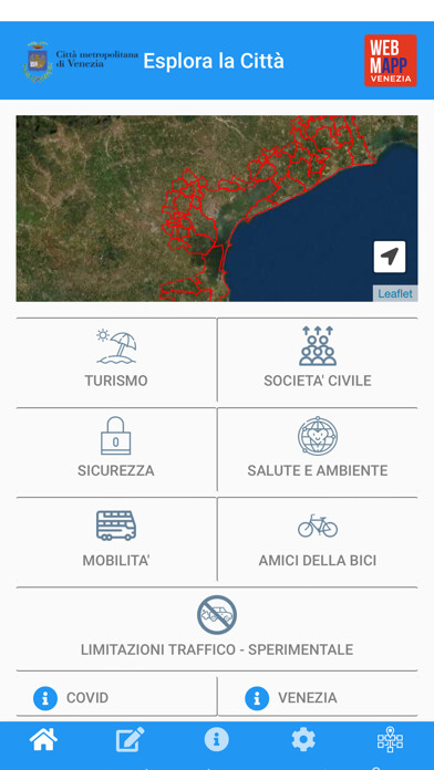 Emulate iPhone app WebMapp Venezia using MyAndroid