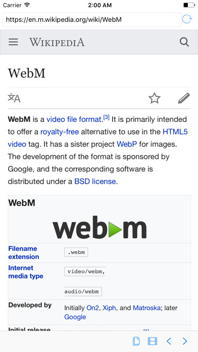 Emulate iPhone app Webm Browser Lite using MyAndroid Emulate iPhone app Webm Browser Lite using MyAndroid