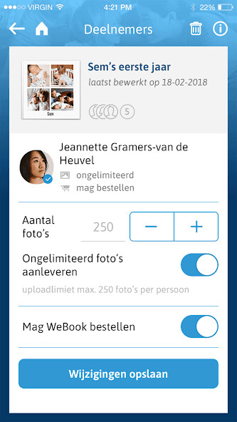 Emulate iPhone app WeBook, creëer jouw fotoboek! using MyAndroid