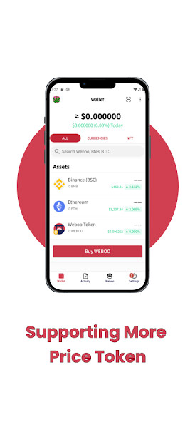 Run android online APK Weboo Wallet from MyAndroid or emulate Weboo Wallet using MyAndroid