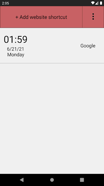 Run android online APK webpage shortcut widget from MyAndroid or emulate webpage shortcut widget using MyAndroid