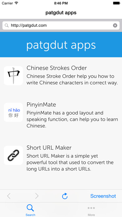 Emulate iPhone app Webpageshot Helper using MyAndroid Emulate iPhone app Webpageshot Helper using MyAndroid