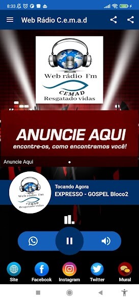 Run android online APK Web Rádio C.E.M.A.D from MyAndroid or emulate Web Rádio C.E.M.A.D using MyAndroid