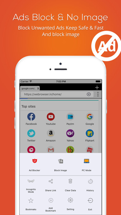 Emulate iPhone app We Browser - Fast Surfing using MyAndroid Emulate iPhone app We Browser - Fast Surfing using MyAndroid