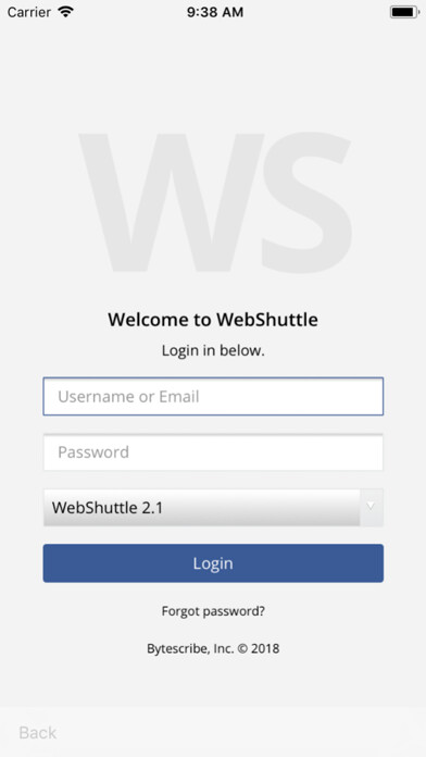 Emulate iPhone app WebShuttle using MyAndroid