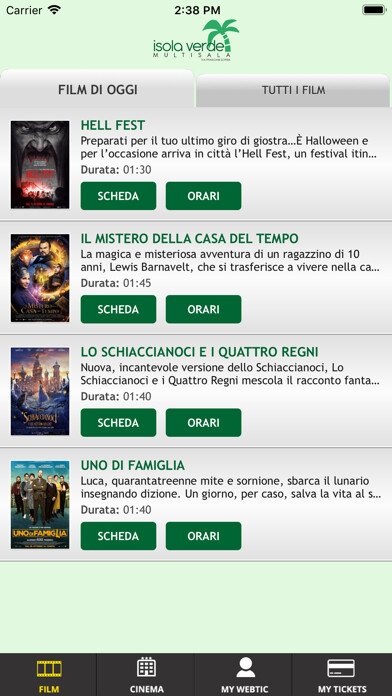 Emulate iPhone app Webtic Isola Verde Pisa using MyAndroid