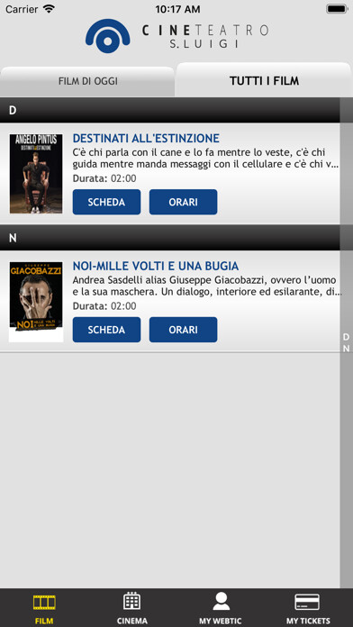 Emulate iPhone app Webtic San Luigi Cineteatro using MyAndroid Emulate iPhone app Webtic San Luigi Cineteatro using MyAndroid