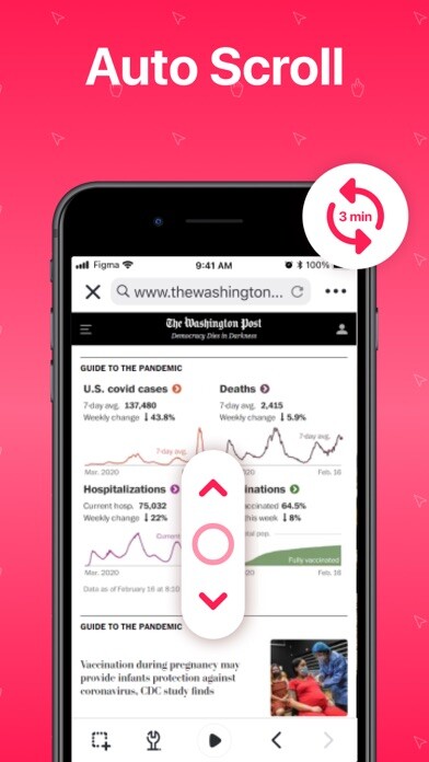 Emulate iPhone app Web Tools - Auto Scroll using MyAndroid