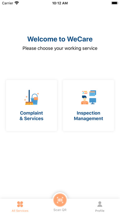 Emulate iPhone app WeCare - Community Management using MyAndroid