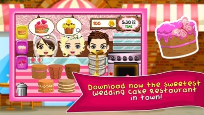 Emulate iPhone app Wedding Cake Salon Dash - my sweet food maker & bakery cooking kids game! using MyAndroid
