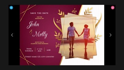 Emulate iPhone app Wedding Cards Maker using MyAndroid