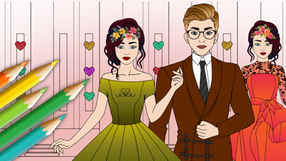 Emulate iPhone app Wedding Coloring Dressup Book using MyAndroid