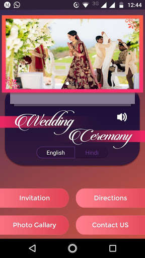 Run android online APK Wedding Invitation App : Demo from MyAndroid or emulate Wedding Invitation App : Demo using MyAndroid