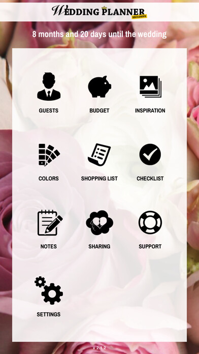 Emulate iPhone app Wedding Planner Exclusive using MyAndroid