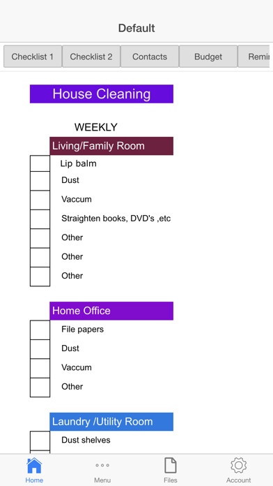 Emulate iPhone app Weekly House Cleaning using MyAndroid Emulate iPhone app Weekly House Cleaning using MyAndroid