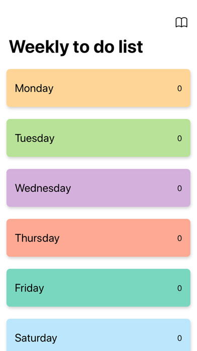 Emulate iPhone app Weekly to do list using MyAndroid