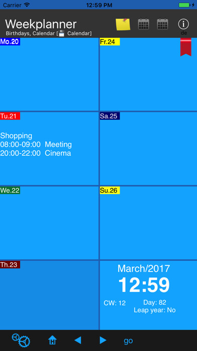 Emulate iPhone app Weekplanner using MyAndroid Emulate iPhone app Weekplanner using MyAndroid