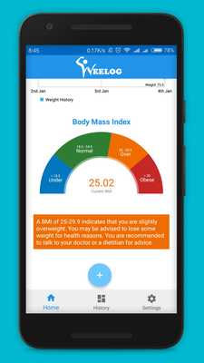 Emulate Android APK Weelog BMI  Berat Badan Tracker