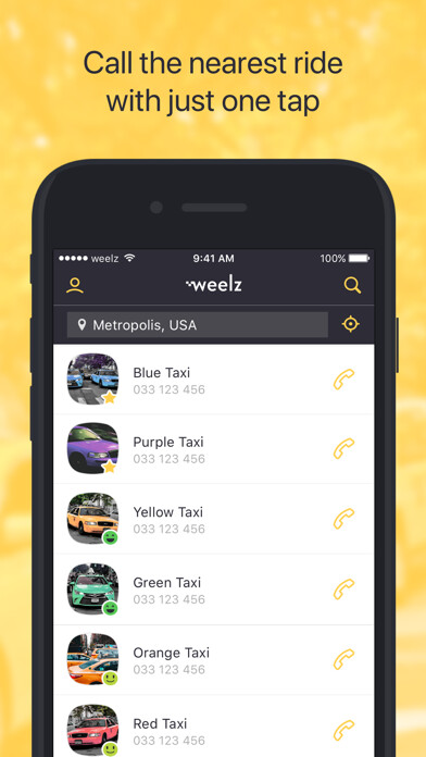 Emulate iPhone app Weelz - Taxi Phonebook using MyAndroid Emulate iPhone app Weelz - Taxi Phonebook using MyAndroid