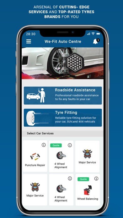 Emulate iPhone app We-Fit Auto Centre using MyAndroid Emulate iPhone app We-Fit Auto Centre using MyAndroid