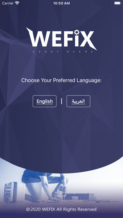 Emulate iPhone app WEFIX Oman using MyAndroid