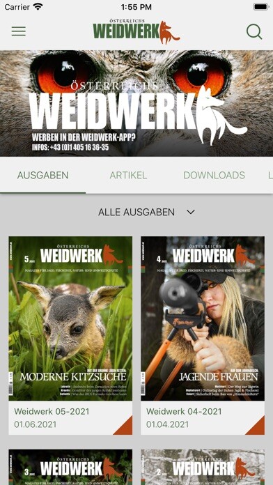 Emulate iPhone app Weidwerk using MyAndroid