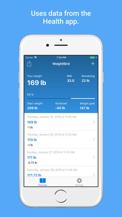 Emulate iPhone app WeightBird using MyAndroid