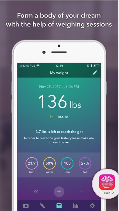 Emulate iPhone app WeightControl: Weight Tracker using MyAndroid Emulate iPhone app WeightControl: Weight Tracker using MyAndroid