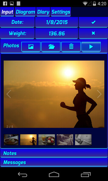 Run android online APK Weight Diary Photo from MyAndroid or emulate Weight Diary Photo using MyAndroid