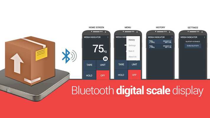 Emulate Android APK Weight display bluetooth scale