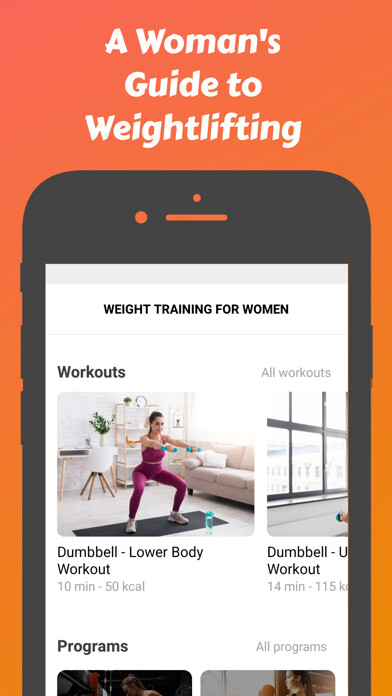 Emulate iPhone app Weight Lifting for Women using MyAndroid