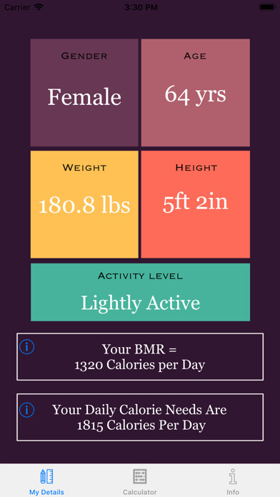 Emulate iPhone app Weight Loss Calorie Calculator using MyAndroid Emulate iPhone app Weight Loss Calorie Calculator using MyAndroid