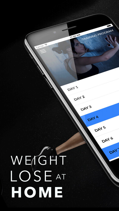 Emulate iPhone app Weight Loss Workout at Home using MyAndroid