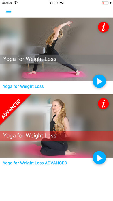Emulate iPhone app Weight Loss Yoga SSA using MyAndroid
