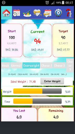 Emulate Android APK Weight Tracking