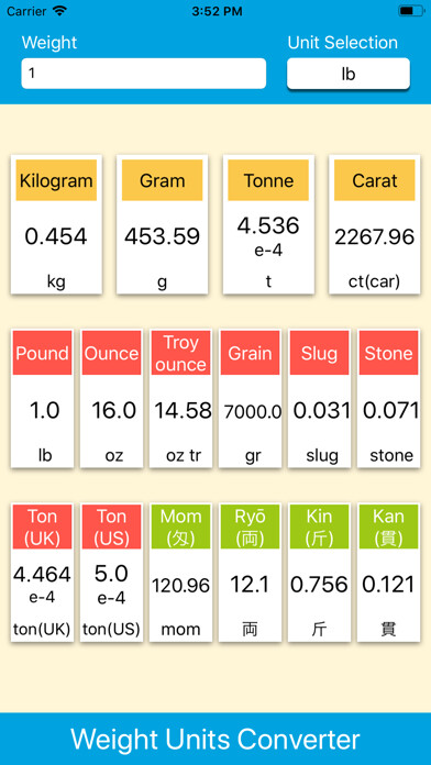 Emulate iPhone app Weight Units Converter using MyAndroid Emulate iPhone app Weight Units Converter using MyAndroid