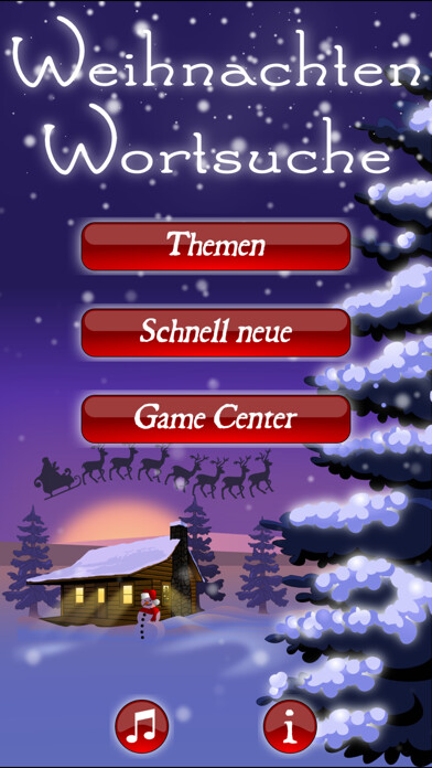 Emulate iPhone app Weihnachten Wortsuche using MyAndroid