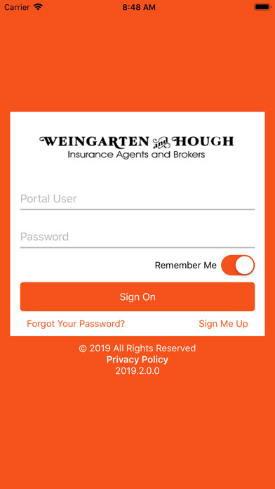 Emulate iPhone app Weingarten & Hough Insurance using MyAndroid Emulate iPhone app Weingarten & Hough Insurance using MyAndroid