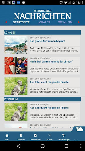 Run android online APK Weinheimer Nachrichten digital from MyAndroid or emulate Weinheimer Nachrichten digital using MyAndroid