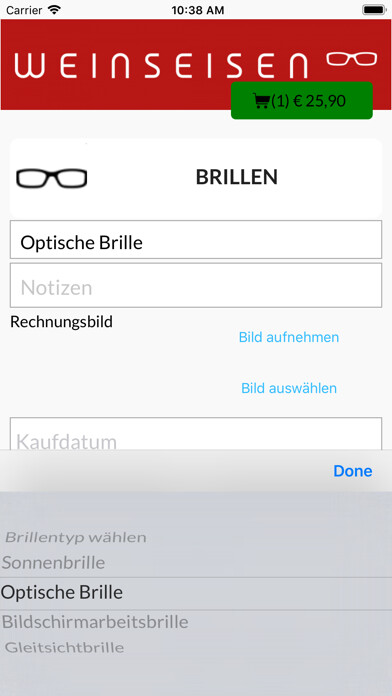 Emulate iPhone app Weinseisen Optik using MyAndroid Emulate iPhone app Weinseisen Optik using MyAndroid