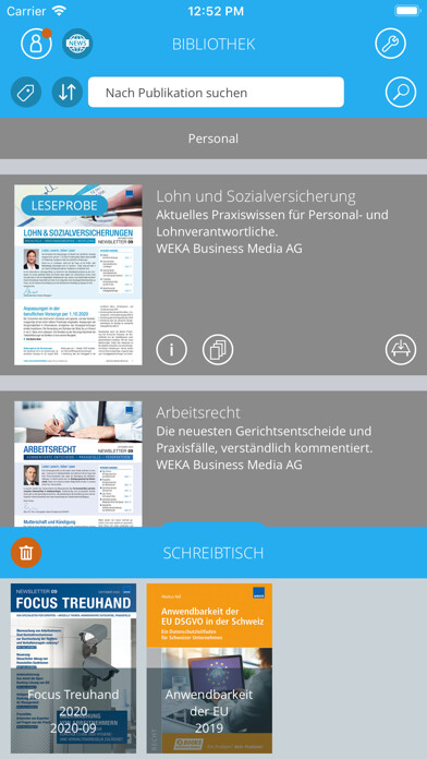 Emulate iPhone app WEKA Digital Library DE using MyAndroid