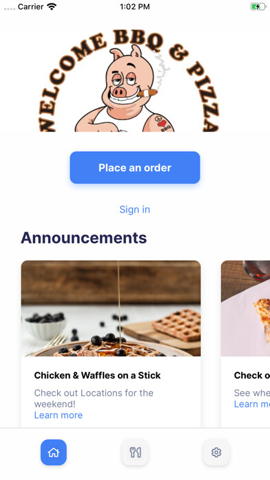 Emulate iPhone app Welcome BBQ And Pizza using MyAndroid Emulate iPhone app Welcome BBQ And Pizza using MyAndroid