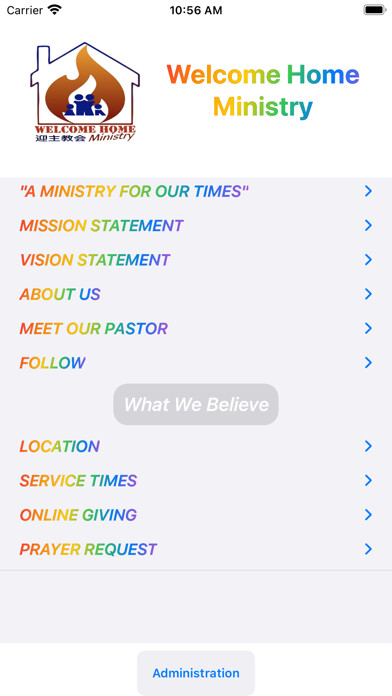 Emulate iPhone app Welcome Home Ministry using MyAndroid Emulate iPhone app Welcome Home Ministry using MyAndroid