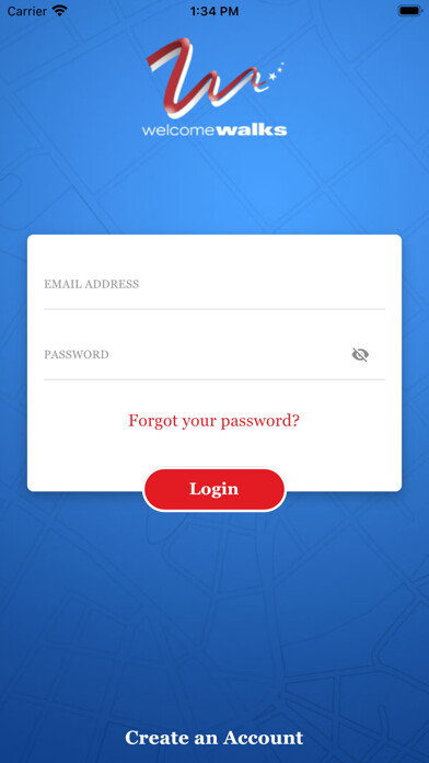 Emulate iPhone app Welcome Walks USA using MyAndroid
