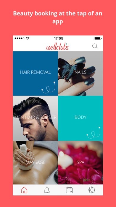 Emulate iPhone app Wellclubs - Beauty Booking App using MyAndroid