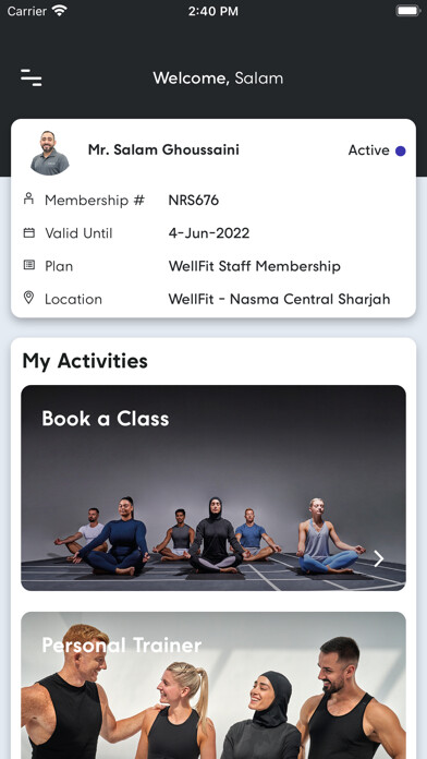 Emulate iPhone app WellFit Mind & Body using MyAndroid
