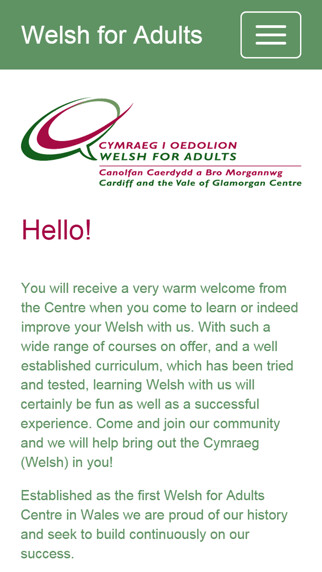 Emulate iPhone app Welsh for Adults using MyAndroid