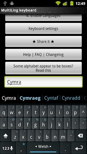 Run android online APK Welsh Keyboard Plugin from MyAndroid or emulate Welsh Keyboard Plugin using MyAndroid