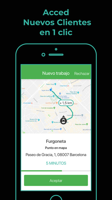 Emulate iPhone app We Movers para conductor using MyAndroid
